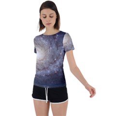 Spiral Galaxy Back Circle Cutout Sports Tee