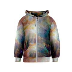 Colorful Galaxy Kids  Zipper Hoodie by ExtraGoodSauce