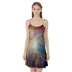 Colorful Galaxy Satin Night Slip by ExtraGoodSauce