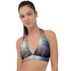 Colorful Galaxy Halter Plunge Bikini Top by ExtraGoodSauce