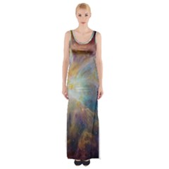 Colorful Galaxy Thigh Split Maxi Dress by ExtraAwesomeSauce