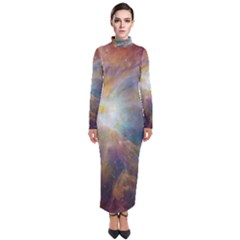 Colorful Galaxy Turtleneck Maxi Dress by ExtraGoodSauce