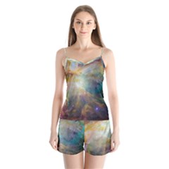 Colorful Galaxy Satin Pajamas Set by ExtraGoodSauce