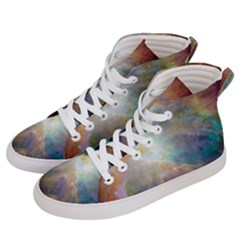 Colorful Galaxy Men s Hi-top Skate Sneakers by ExtraGoodSauce