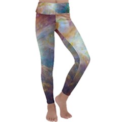 Colorful Galaxy Kids  Lightweight Velour Classic Yoga Leggings by ExtraGoodSauce