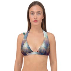 Colorful Galaxy Double Strap Halter Bikini Top by ExtraGoodSauce