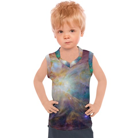 Colorful Galaxy Kids  Sport Tank Top by ExtraGoodSauce