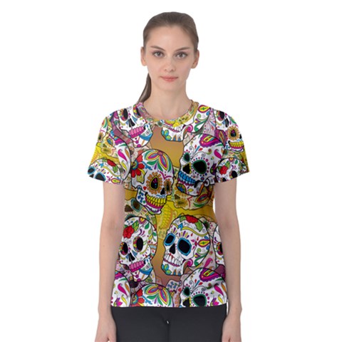 Sugar Skulls Women s Sport Mesh Tee by ExtraGoodSauce