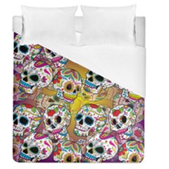 Sugar Skulls Duvet Cover (queen Size) by ExtraGoodSauce