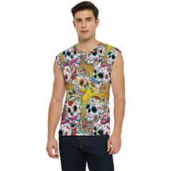 Sugar Skulls Men s Raglan Cap Sleeve Tee by ExtraGoodSauce