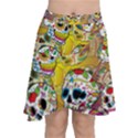 Sugar Skulls Chiffon Wrap Front Skirt View1