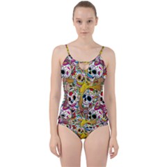 Sugar Skulls Cut Out Top Tankini Set by ExtraGoodSauce