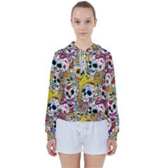 Sugar Skulls Women s Tie Up Sweat by ExtraGoodSauce