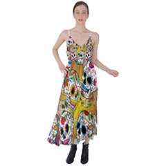 Sugar Skulls Tie Back Maxi Dress by ExtraGoodSauce