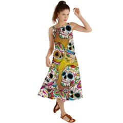 Sugar Skulls Summer Maxi Dress by ExtraGoodSauce