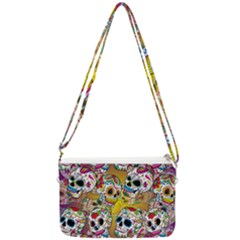 Sugar Skulls Double Gusset Crossbody Bag by ExtraGoodSauce