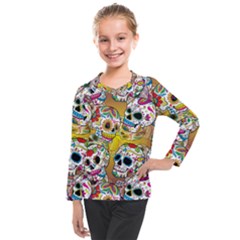 Sugar Skulls Kids  Long Mesh Tee