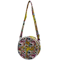 Sugar Skulls Crossbody Circle Bag by ExtraGoodSauce