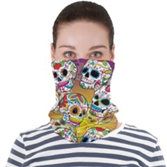 Sugar Skulls Face Seamless Bandana (adult) by ExtraGoodSauce