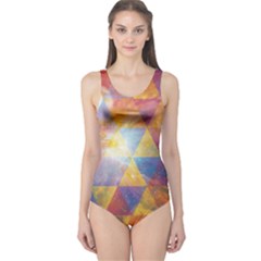 Space Design One Piece Swimsuit by ExtraGoodSauce