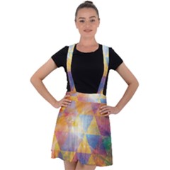 Space Design Velvet Suspender Skater Skirt by ExtraGoodSauce