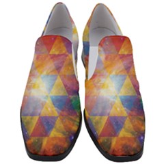 Space Design Women Slip On Heel Loafers by ExtraGoodSauce