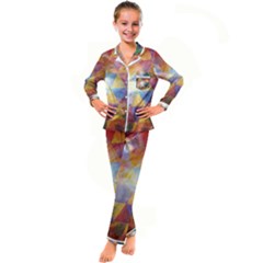 Space Design Kid s Satin Long Sleeve Pajamas Set by ExtraGoodSauce