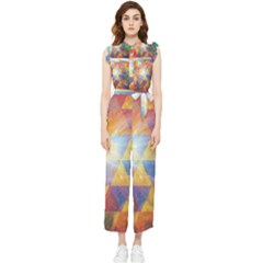 Space Design Women s Frill Top Jumpsuit by ExtraGoodSauce