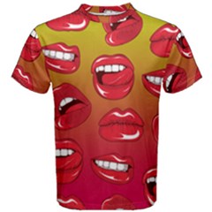 Hot Lips Men s Cotton Tee by ExtraGoodSauce