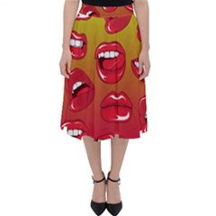 Hot Lips Classic Midi Skirt by ExtraGoodSauce