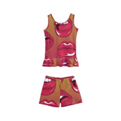 Hot Lips Kids  Boyleg Swimsuit by ExtraGoodSauce