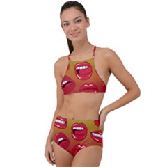 Hot Lips High Waist Tankini Set by ExtraAwesomeSauce