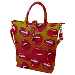 Hot Lips Buckle Top Tote Bag by ExtraAwesomeSauce