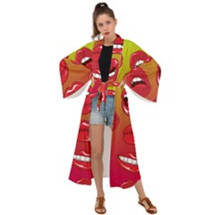 Hot Lips Maxi Kimono by ExtraGoodSauce