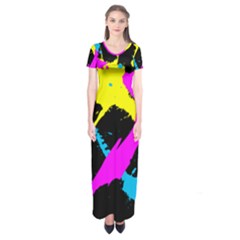 Splatter Splatter Short Sleeve Maxi Dress