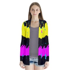 Splatter Splatter Drape Collar Cardigan by ExtraGoodSauce