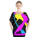 Splatter Splatter Batwing Chiffon Blouse View1