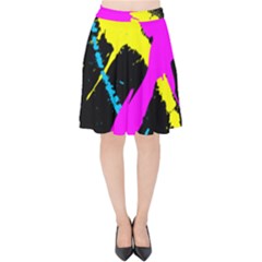 Splatter Splatter Velvet High Waist Skirt by ExtraGoodSauce