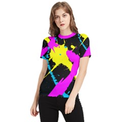 Splatter Splatter Women s Short Sleeve Rash Guard