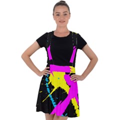 Splatter Splatter Velvet Suspender Skater Skirt by ExtraGoodSauce