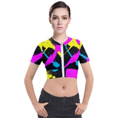 Splatter Splatter Short Sleeve Cropped Jacket