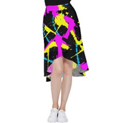 Splatter Splatter Frill Hi Low Chiffon Skirt