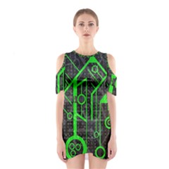 Tech Shoulder Cutout One Piece Dress by ExtraGoodSauce