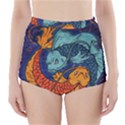 Koi Fish High-Waisted Bikini Bottoms View1