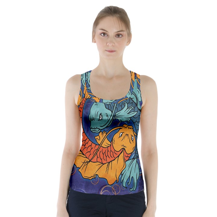 Koi Fish Racer Back Sports Top