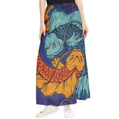 Koi Fish Maxi Chiffon Skirt