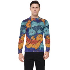 Koi Fish Men s Long Sleeve Rash Guard by ExtraGoodSauce