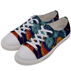 Koi Fish Women s Low Top Canvas Sneakers by ExtraGoodSauce