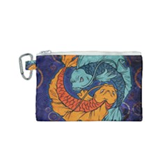 Koi Fish Canvas Cosmetic Bag (small)