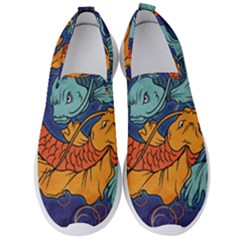 Koi Fish Men s Slip On Sneakers by ExtraAwesomeSauce